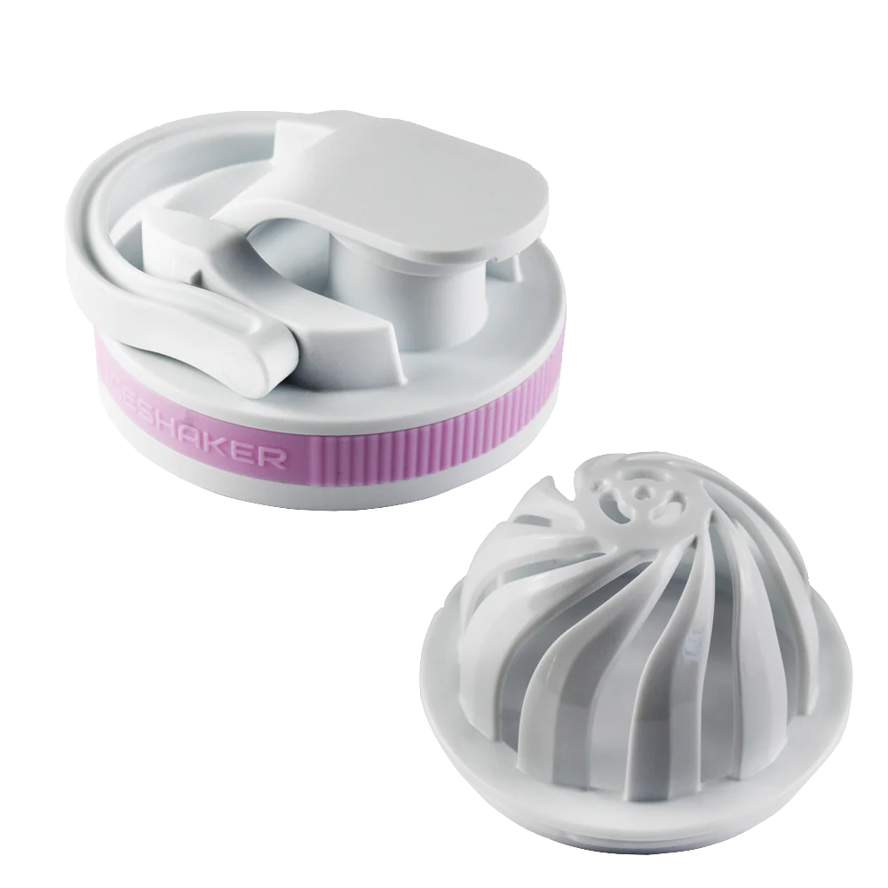 26oz Shaker Lid + Agitator Combo - White Lid with Pineapple Band