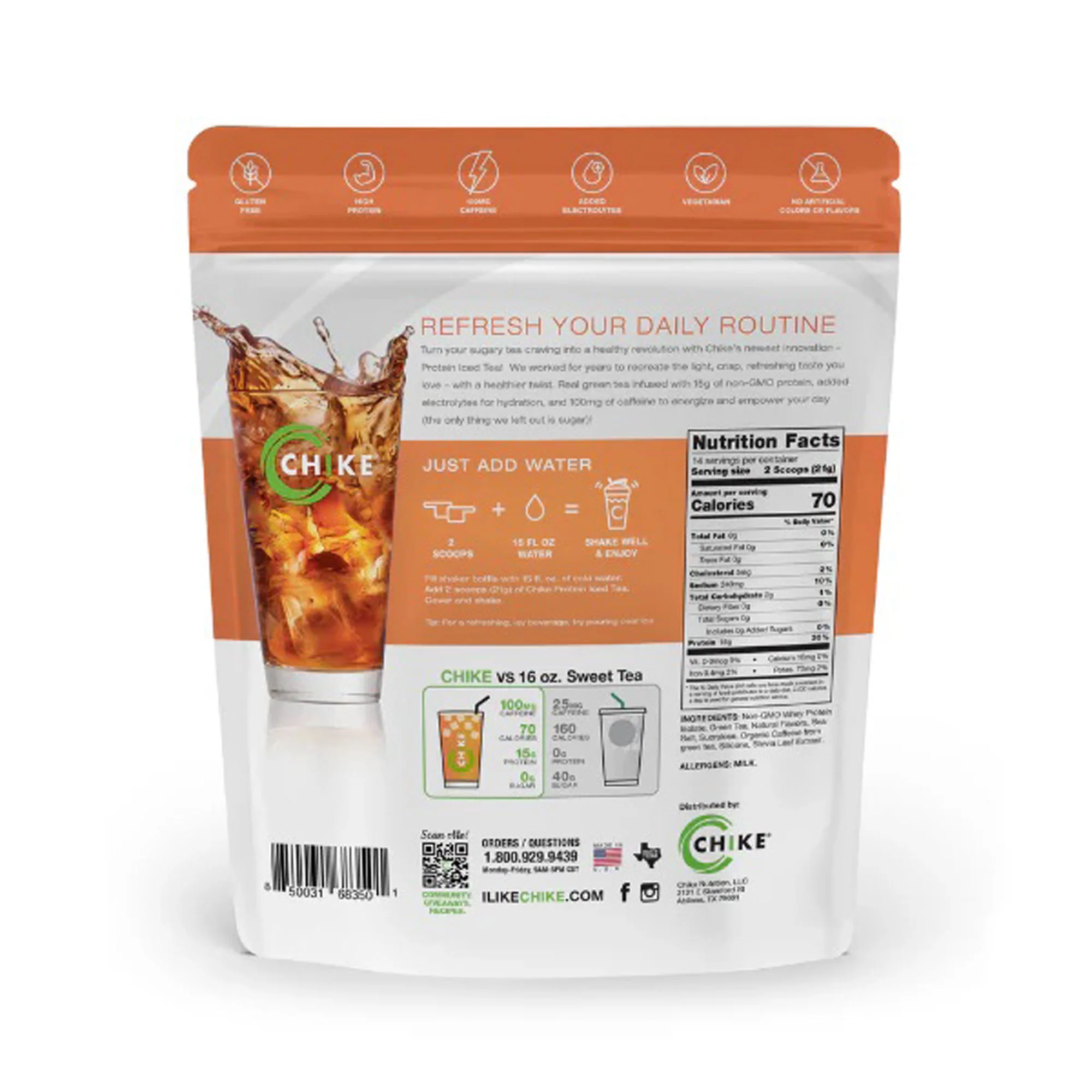 Chike Peach Fusion Protein Iced Tea - Image 2
