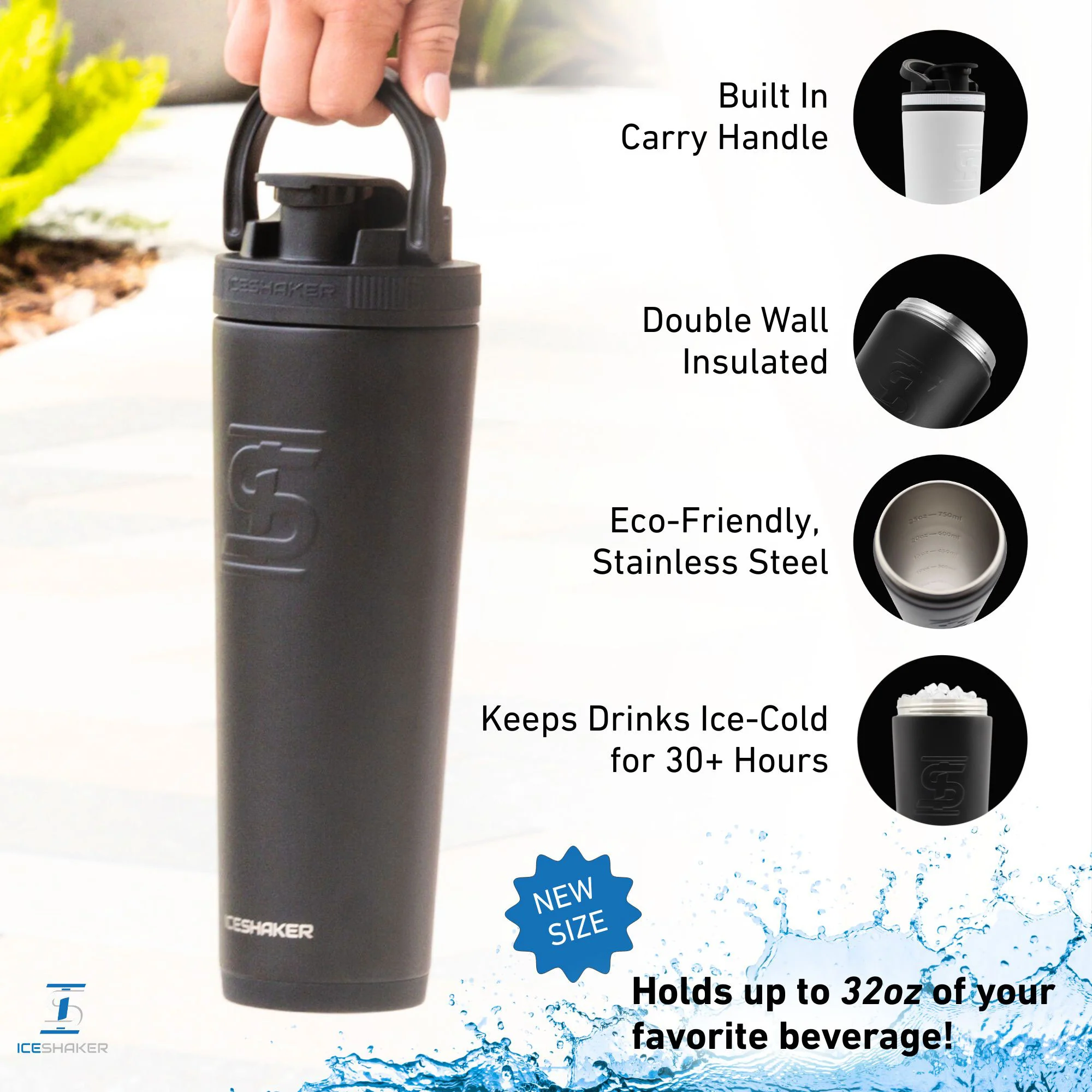 Custom Guerrilla Performance & Recovery 32oz Ice Shaker - Image 3