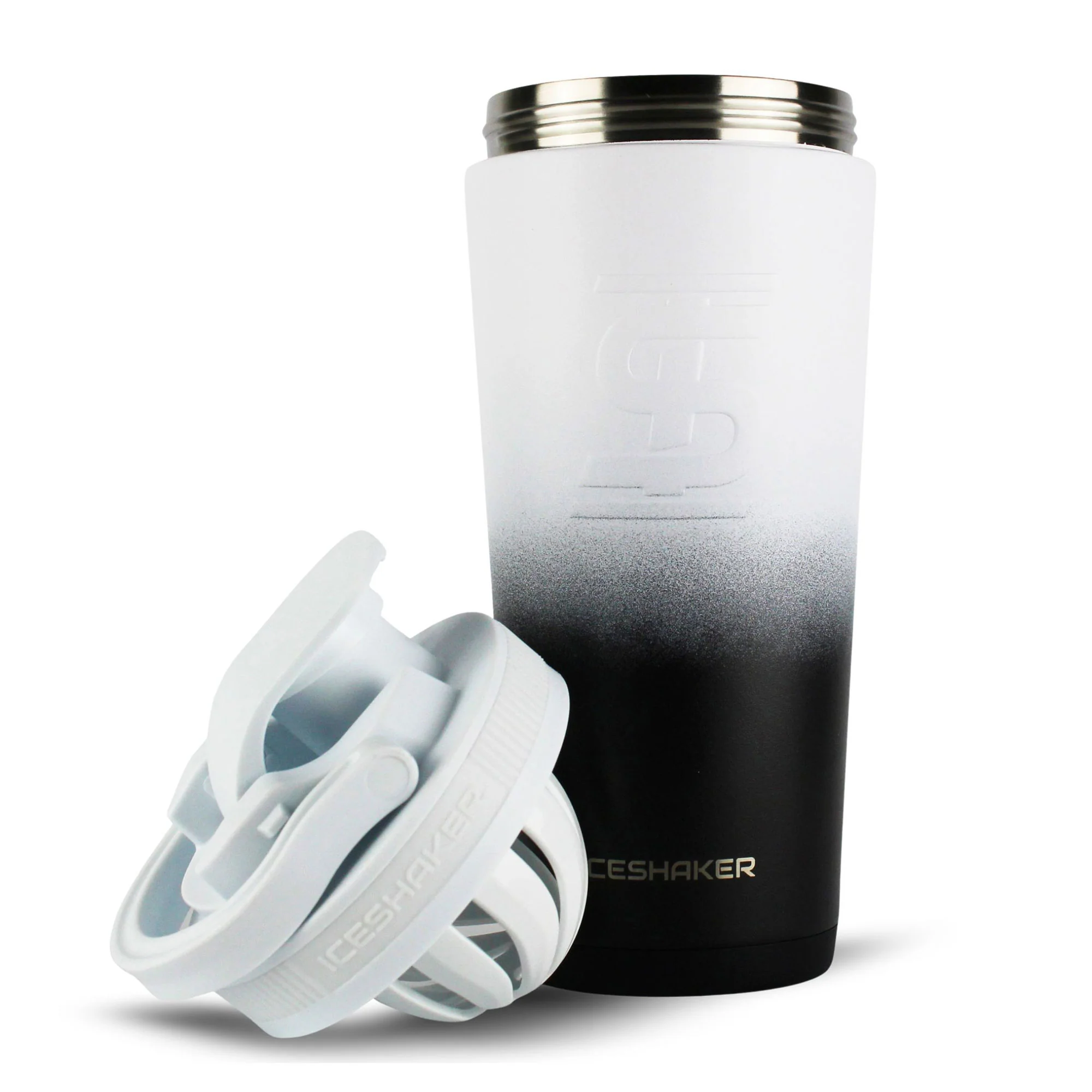Ice Shaker Ombre Series 26oz Shaker Bottle - Black White Ombre - Image 2