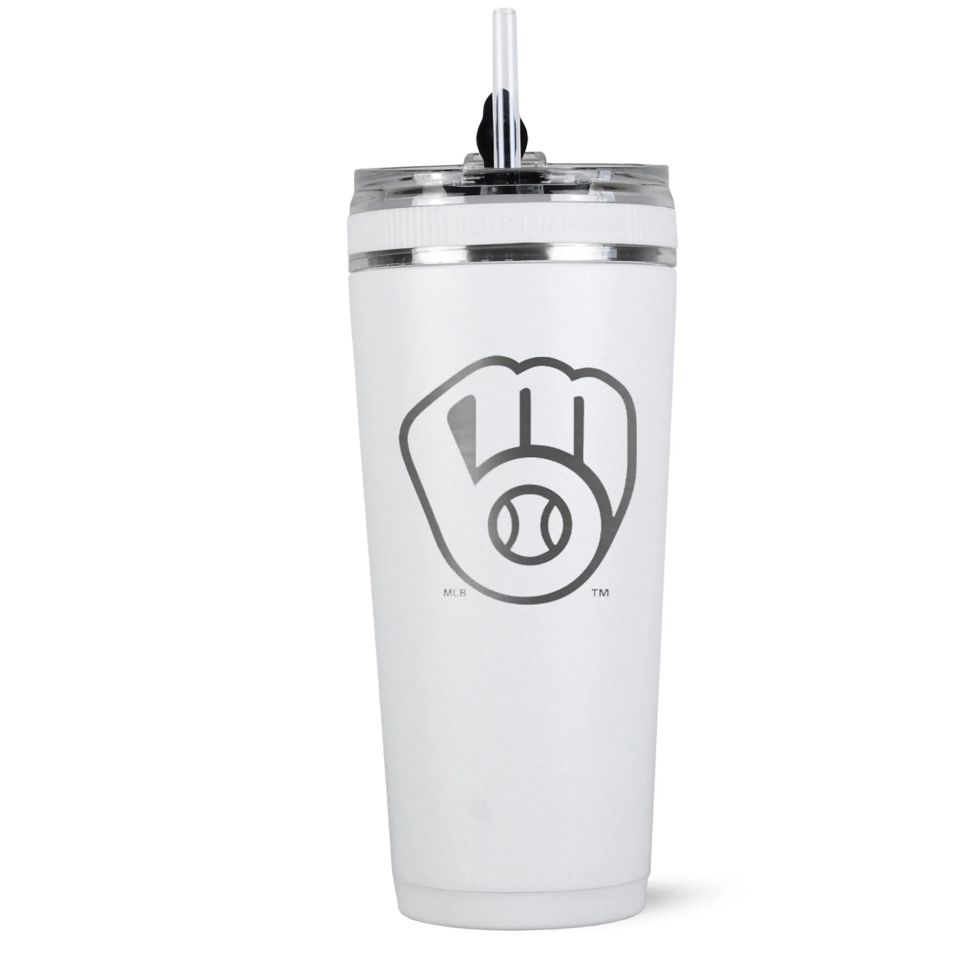 Officially Licensed Milwaukee Brewers 26oz Flex Bottle - White